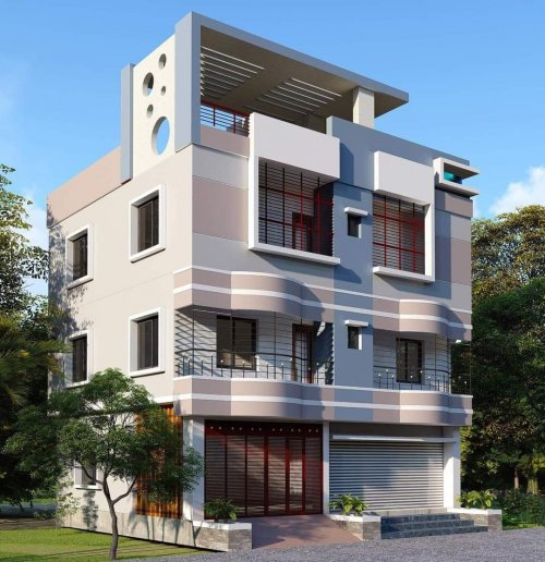তিনতলা বাড়ি