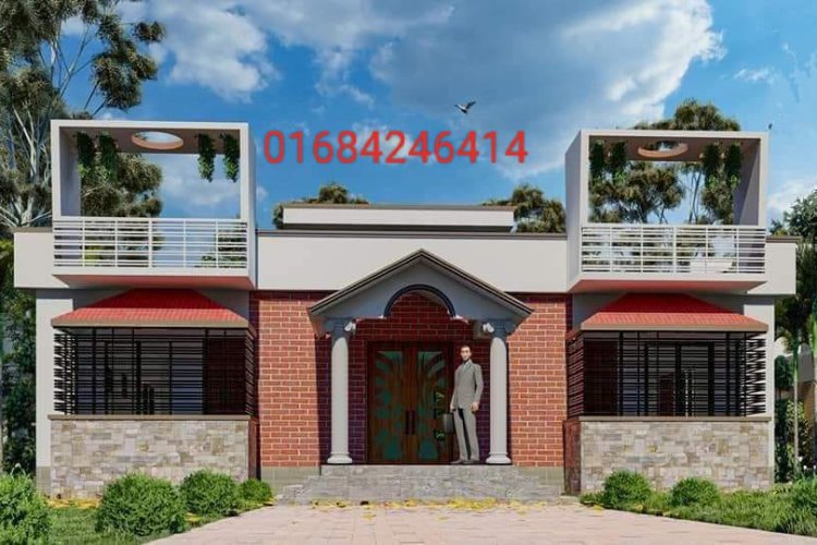 চার রুমের বাড়ির ডিজাইন ।।  four room house design.